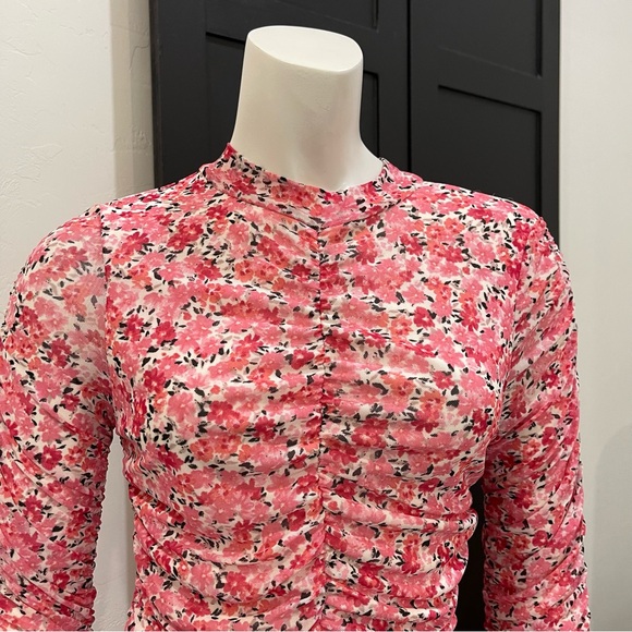 Almost Famous Pink Floral Long Sleeve Dress - Picture 2 of 6